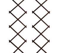 Gem Imports Expandable Wooden Garden Trellis Panels - Dark Brown - Set of 2