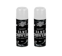 Gem Imports Fake Cobweb Effect Halloween String Sprays 200ml - 2 x 200ml Spray Cans - Easy Spray Spider Web Decoration for Indoor & Outdoor Use