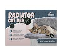 Gem Imports Faux Fur Cat Radiator BedCollapsible Warm Cosy Pet Hanging BedComfortable Washable Fleece Cover - Ideal For Cats Kitten Dogs Puppies, Grey