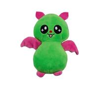 Gem Imports Green & Pink Bat Plush Soft Toy 19cm, Cute Colourful Stuffed Animal, Cuddly Polyester Plush, Spooky Character Gift, Seasonal Collectible