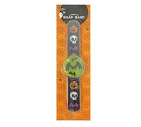 Gem Imports Halloween Reusable Snap Band | Flashing LED Slap Bracelets Band Wristband For Halloween Party Favours Bag Fillers (Bats, 1)