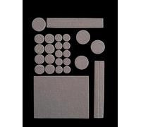 Gem Imports LTD Assorted Sizes Brown Felt Pads (24.5 cm x 15 cm x 1.6 cm) Pack of 27 - Heavy Duty, Self-Adhesive, Ideal Floor Protector for Wooden, Tile, & Laminated Surfaces