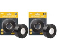 Gem Imports LTD Black PVC Professional Insulating Tape Roll, 30 metres - Waterproof, Ideal for Electrical Repairs & Insulation (Pack of 2)