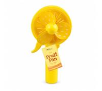 Gem Imports Mini Lemon Fruit Handheld Fan with Water Mist Sprayer - Manual Battery-Free Cooling Fan for Kids, Portable Summer Outdoor Toy, 18cm