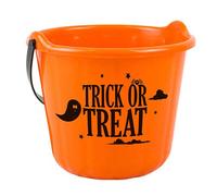 Gem Imports Orange Halloween Trick Or Treat Candy Bucket 18cm