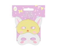 Gem Imports Pack of 2 Easter Felt Character Masks Bunny and Chick Easter Dress Up Headwear Novelty Accessories For Kids