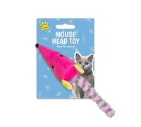 Gem Imports Pink Mouse Head Cat Toy with Tail - Polyester Interactive Cat & Kitten Play Toy