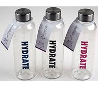 Gem Imports Plastic Drinking Water Bottles/Flask - hydrate Design (Set of 3)
