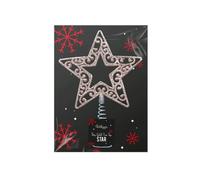 Gem Imports Rose Gold Star 14cm Christmas Tree Topper