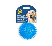 Gem Imports Squeaky Blue LED Light Up Ball Dog Toy 7cm - Flashing PVC Interactive Pet Ball with Batteries Included