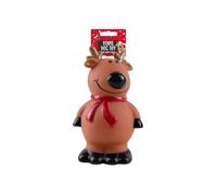 Gem Imports Squeaky Christmas Reindeer Vinyl Dog Toy - Festive Holiday Pet Toy, Durable Chew & Play Toy for Dogs, Fun Xmas Stocking Filler