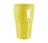Gem Imports Sunshine Yellow Plastic Reusable Tumbler Cups 400ml - Pack of 2