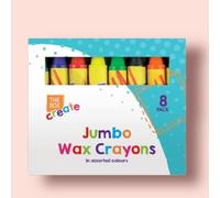 The Box STA1364 Jumbo Wax Crayons, Assorted Colours Bright Non Toxic - Pack of 8