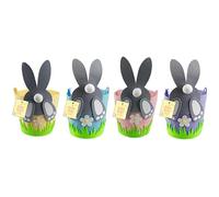 Gem Imports Yellow Easter Pom Pom Bunny Basket 34cm