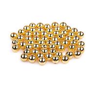 Gem-Inside 100Pcs 2.5mm Hypoallergenic Polished Smooth 18K Yellow Gold Filled Spacer Beads for Jewelry Making Wholesale Metal Bead DIY Handmade Craft Supplies