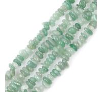 GEM-Inside 100pcs 6x8mm Freeform Gemstone Green Aventurine Jade Chips Bracelet Beads for Jewellery Making Strand 15''