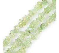 GEM-Inside 100pcs 6x8mm Freeform Gemstone Green Prehnite Chips Bracelet Beads for Jewellery Making Strand 15''