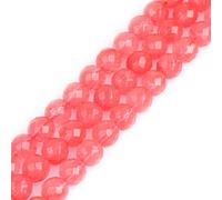 Gem-Inside 10mm Faceted Waterlemon Cherry Quartz Crystal Gemstone Spacer Beads for Jewelry Making Strand 15''