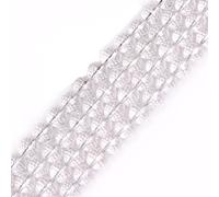 Gem-Inside 10mm Natural White Clear Rock Quartz Genuine Crystal Precious Gemstone Faceted Spacer Beads for Jewelry Making Strand 15''