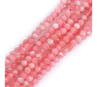 Gem-Inside 2mm AAA Grade Rhodonite Natural Gemstone Faceted Round Semi Precious Loose Seed Beads for Jewellery Making 15" Strand