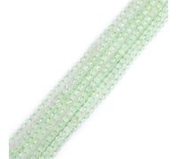 Gem-Inside 2mm Natural Green Prehnite Real Crystal Gemstone Faceted Spacer Beads for Jewelry Making Strand 15''