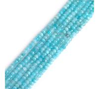 Gem-Inside 2x3mm Rondelle Stone AAA Peru Amazonite Natural Gemstone Heishi Spacer Beads for Bracelet Necklace Jewellery Making DIY Craft Project Strand 15"