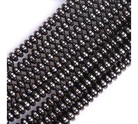 Gem-Inside 2x4mm Non Magnetic Hematite Rondelle Metal Beads Natural Gemstone Heishi Spacer Beads for DIY Bracelets Necklace Jewellery Making Craft Project Strand 15"