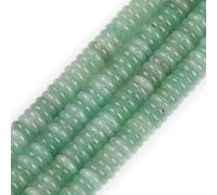 GEM-Inside 2x6mm Natural Green Aventurine Jade Semi-Gemstone Heishi Disc Rondelle Spacer Beads for Jewelry Making Full 15" Strand Energy Stone Healing Power Crystal