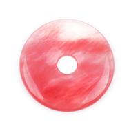 GEM-Inside 30mnm Watermelon Crystal Stone Circle Donuts Beads for Pendant Jewelry Making Power Energy Chakra Massage GuaSha Scraping Tools