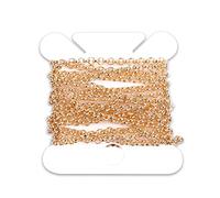 Gem-Inside 39 Inches Brass with 14K Gold Filled 2.0mm Handmade O Shape Round Cable Chain Chains for Necklace Jewellery Making Findings 100CM