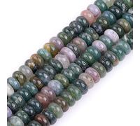 Gem-Inside 3x6mm Indian Agate Rondelle Stone Natural Gemstone Heishi Spacer Beads for Bracelet Necklace Jewellery Making DIY Craft Project Strand 15"