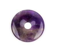 GEM-Inside 40mm Natural Dream Lace Amethyst Quartz Gemstone Ring Circle Donuts Beads for Jewelry Making GUASHA Scraping Tools