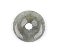 GEM-Inside 40mm Natural Gray Labradorite Jasper Stone Gemstone Ring Circle Donuts Beads for Jewelry Making GUASHA Scraping Tools