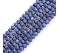 GEM-Inside 4mm Blue Lapis Lazuli Frosted Matte Unpolished Gemstone Semi Precious Round Spacer Beads for Jewellery Making DIY Handmade Craft Supplies 15"