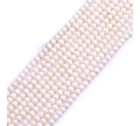 Gem-Inside 4mm Natural White Coral Round Gemstone Stone Loose Beads for Jewellery Making 15'' 95-100pcs per Strand Bulk