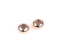 Gem-Inside 50Pcs 4.5mm Hypoallergenic 14K Yellow Gold Filled Silica Rondelle Spacer Bead Stopper Crimp Beads for Jewellery Making Wholesale Metal Bead DIY Handmade Craft Supplies