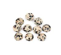 GEM-Inside 5Pcs 10mm Dalmatian Dalmation Jasper Cabochons Stones Beads for Jewelry Making Bezels Tennis Statement Jewelry