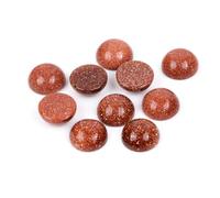 GEM-Inside 5Pcs 10mm Pink Rose Sandstone Sand Stone Cabochons Stones Beads for Jewelry Making Bezels Tennis Statement Jewelry