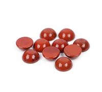 GEM-Inside 5Pcs 10mm Red Jasper Cabochons Stones Beads for Jewelry Making Bezels Tennis Statement Jewelry