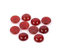 GEM-Inside 5Pcs 14mm Red Agate Jasper Cabochons Stones Beads for Jewelry Making Bezels Tennis Statement Jewelry