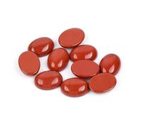 GEM-Inside 5Pcs 15x20mm Oval Red Jasper Cabochons Stones Beads for Jewelry Making Bezels Tennis Statement Jewelry