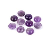 GEM-Inside 5Pcs 16mm Amethyst Quartz Cabochons Stones Beads for Jewelry Making Bezels Tennis Statement Jewelry