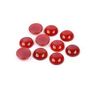 GEM-Inside 5Pcs 16mm Red Agate Jasper Cabochons Stones Beads for Jewelry Making Bezels Tennis Statement Jewelry