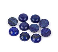 GEM-Inside 5Pcs 18mm Blue Lapis Lazuli Jasper Cabochons Stones Beads for Jewelry Making Bezels Tennis Statement Jewelry