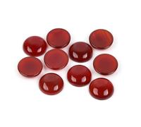 GEM-Inside 5Pcs 18mm Red Agate Jasper Cabochons Stones Beads for Jewelry Making Bezels Tennis Statement Jewelry