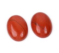 GEM-Inside 5Pcs 18x25mm Red Jasper Jasper Oval Cabochons Stones Beads for Jewelry Making Bezels Tennis Bracelet Statement Necklace Pendant Jewelry