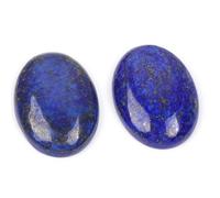 GEM-Inside 5Pcs 22x30mm Lapis Lazuli Jasper Oval Cabochons Stones Beads for Jewelry Making Bezels Tennis Bracelet Statement Necklace Pendant Jewelry