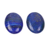 GEM-Inside 5Pcs 30x40mm Lapis Lazuli Jasper Oval Cabochons Stones Beads for Jewelry Making Bezels Tennis Bracelet Statement Necklace Pendant Jewelry
