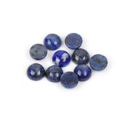 GEM-Inside 5Pcs 6mm Blue Lapis Lazuli Jasper Cabochons Stones Beads for Jewelry Making Bezels Tennis Statement Jewelry