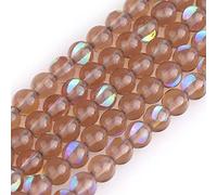 Gem-Inside 6mm Crystal Grey Labradorite Color Round Spacer Beads for Jewelry Making Full Strand 15" Energy Stone Healing Power Crystal